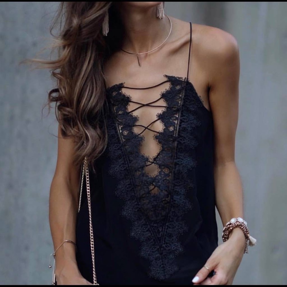 Cami NYC Charlie Cami Black Size Large
